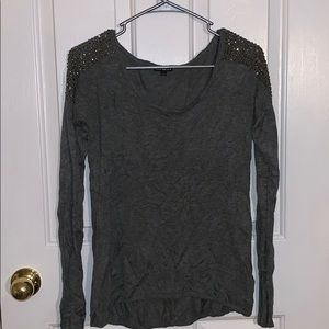 Grey studded sweater
